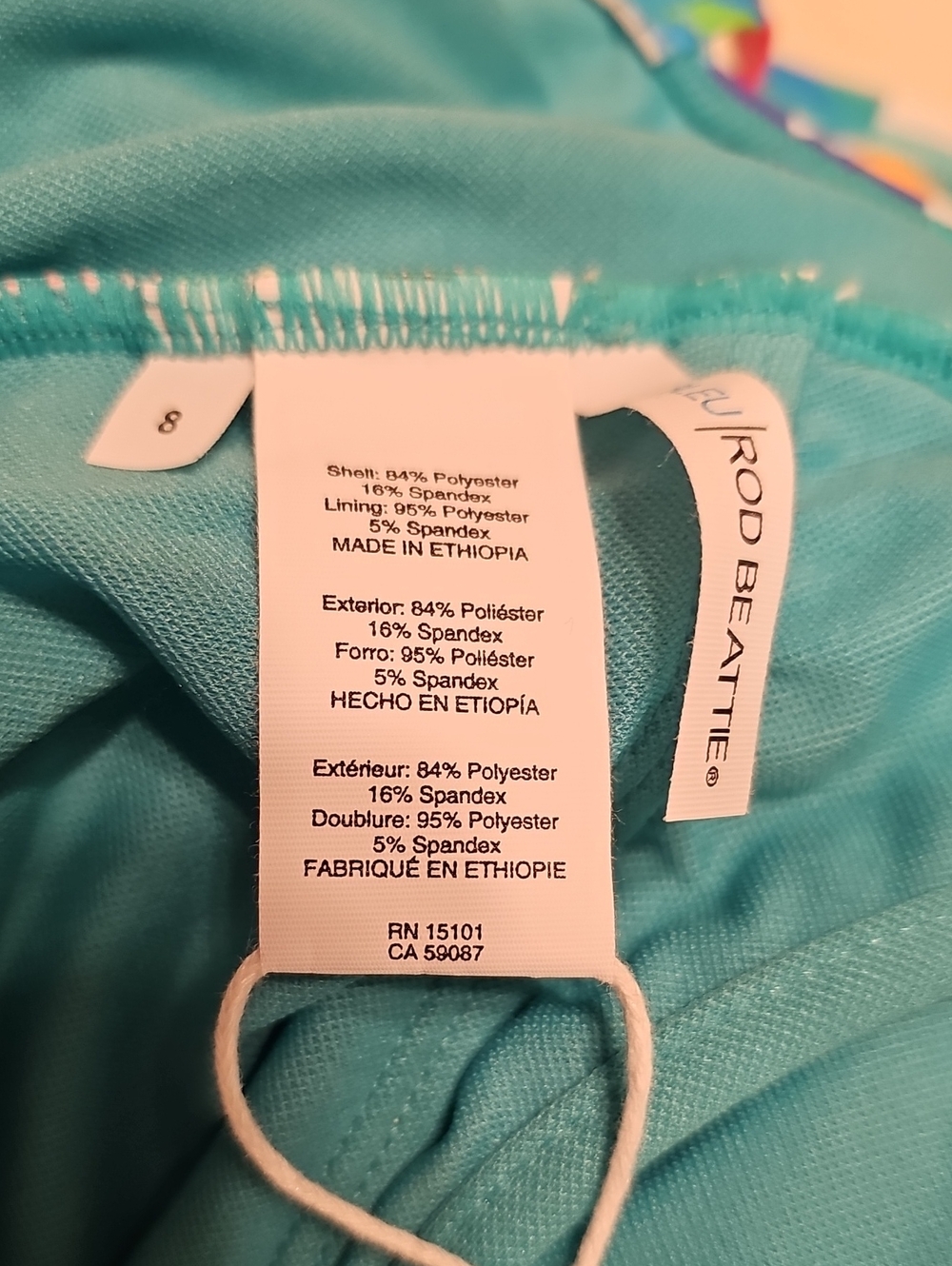 Bleu Rob Beattie Multi Color Swimsuit Sz 8 NWT MSRP $98 - Picture 8 of 10